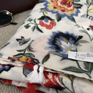 Echarpe  Floral Vermelha